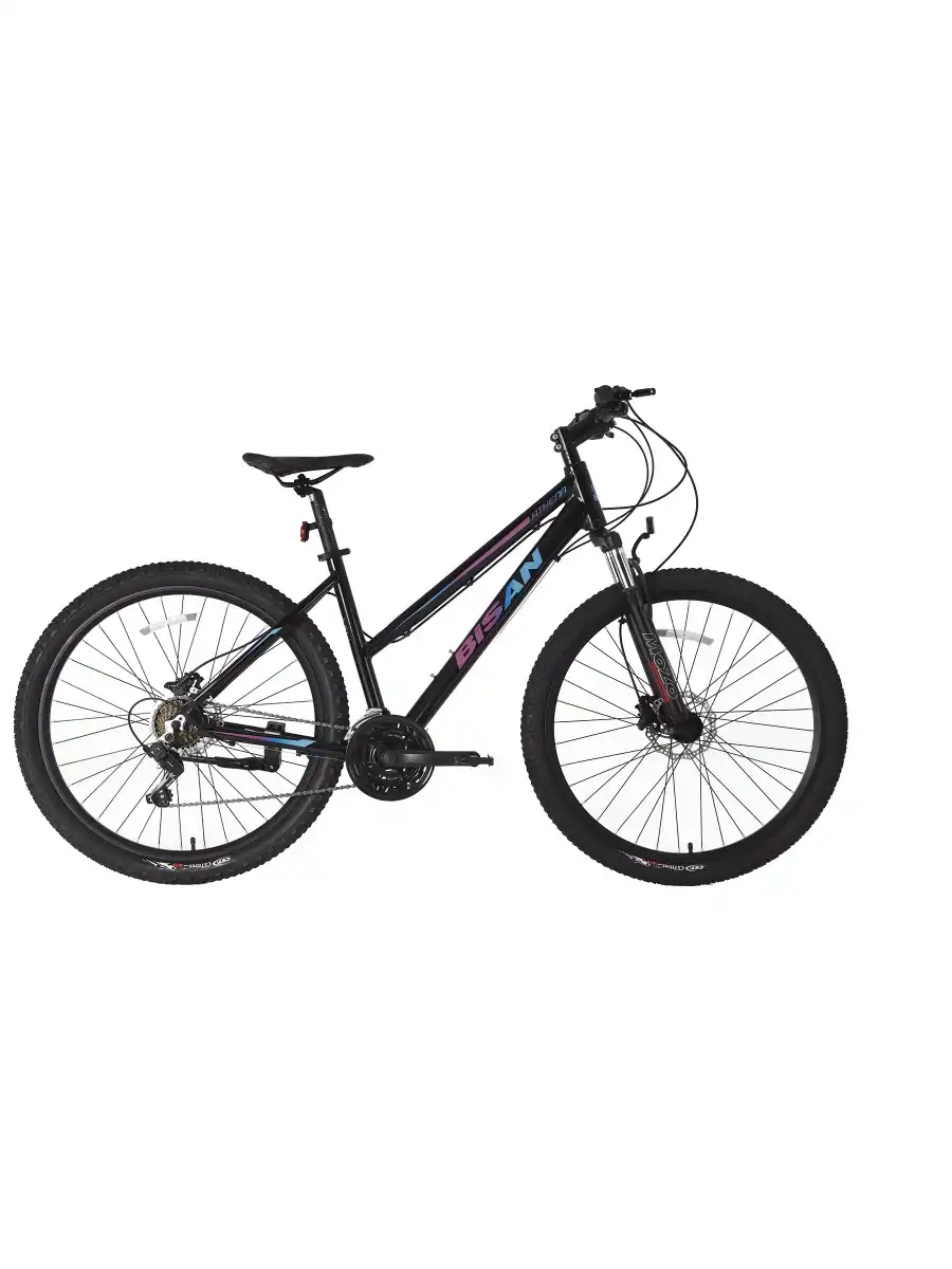BİSAN ATHENA KADIN DAĞ BİSİKLETİ 43CM HD 26 JANT 21 VİTES PARLAK SİYAH MAVİ MOR