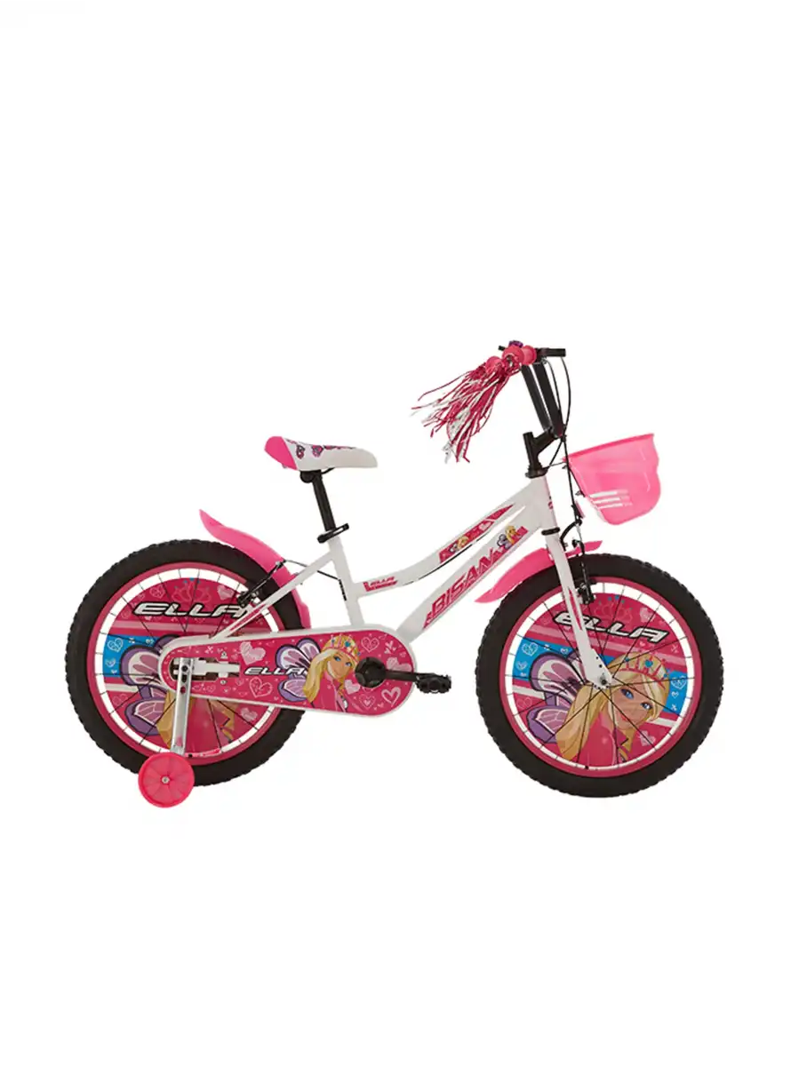 BİSAN ELLA KIZ ÇOCUK BİSİKLETİ 30 CM V 20 JANT BEYAZ PEMBE