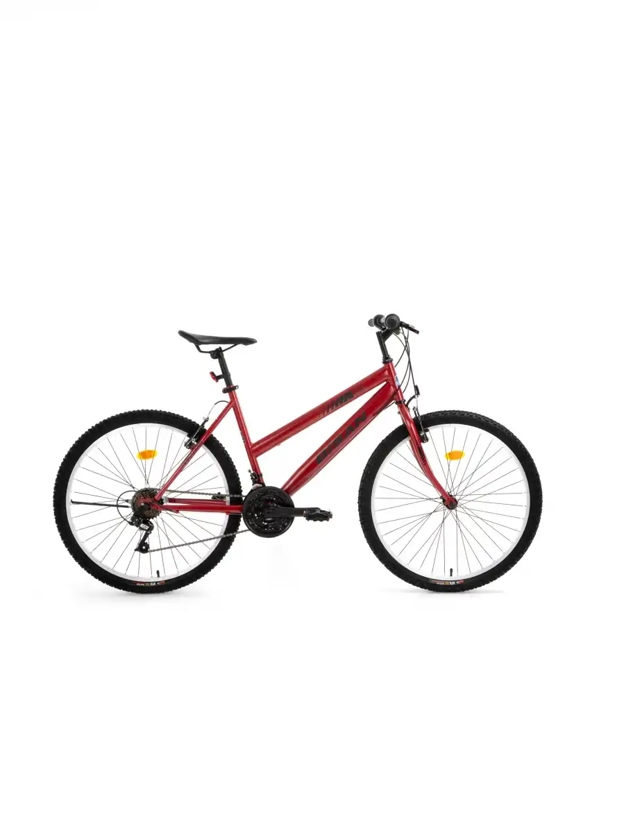 BİSAN DISCOVER KADIN DAĞ BİSİKLETİ 42CM V 26 JANT 21 VİTES METALİK KIRMIZI SİYAH