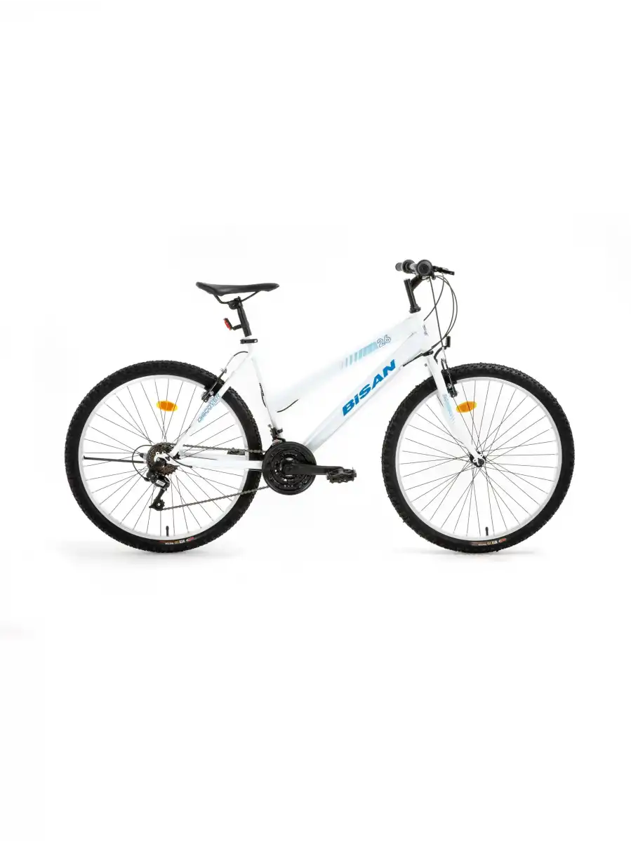 BİSAN DISCOVER KADIN DAĞ BİSİKLETİ 42CM V 26 JANT 21 VİTES METALİK BEYAZ MAVİ