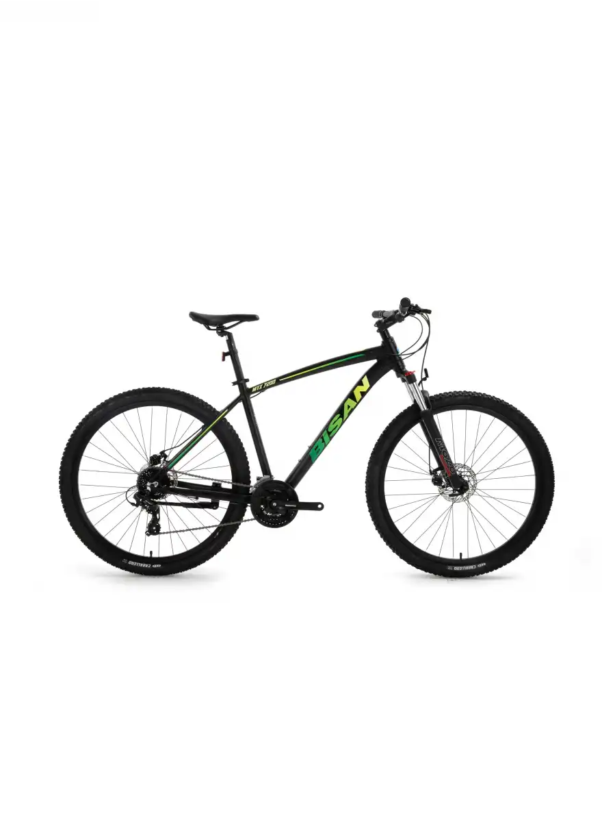 BİSAN MTX 7200 ERKEK DAĞ BİSİKLETİ 39.5CM MD 26 JANT 24 VİTES MAT SİYAH YEŞİL