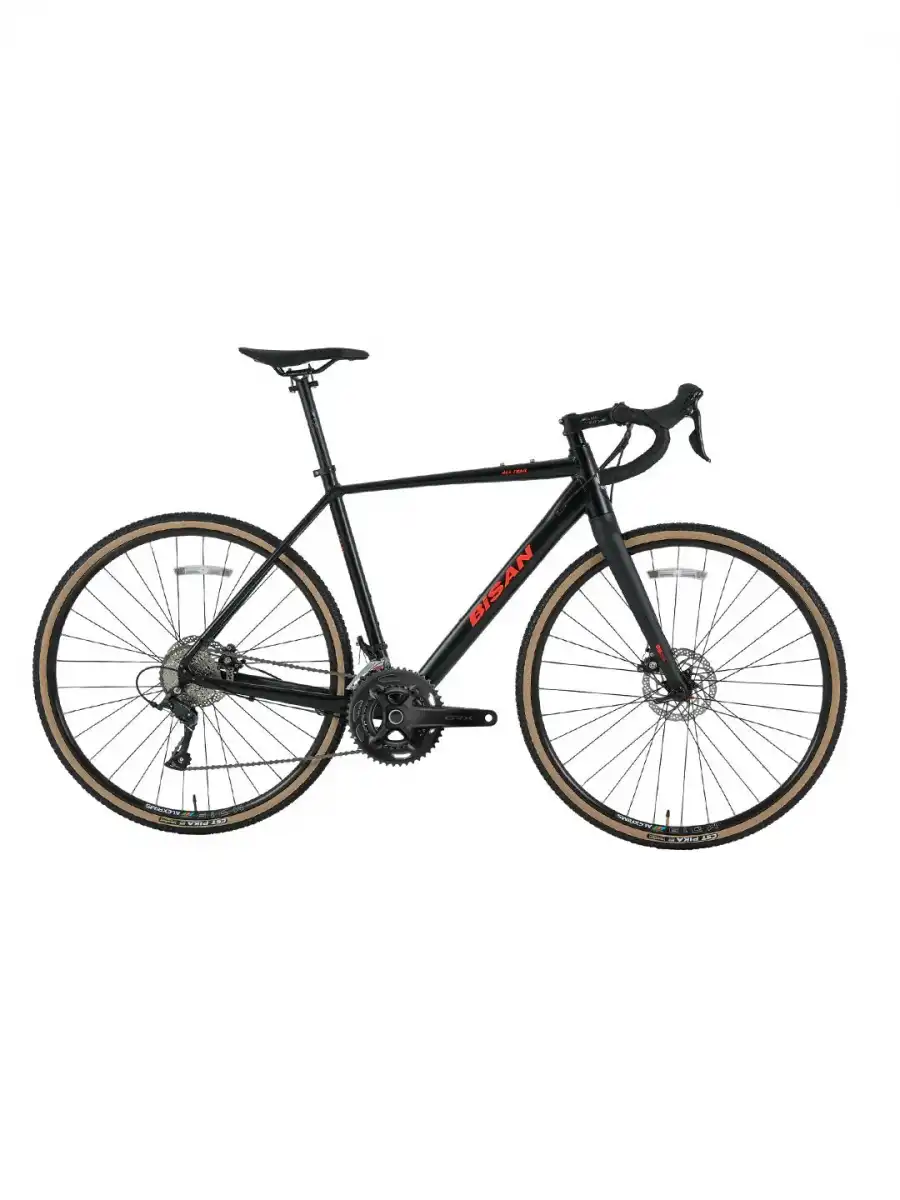 BİSAN ALL TRAIL GRX400 ERKEK YARIŞ BİSİKLETİ 500H HD 28 JANT 20 VİTES MAT SİYAH KIRMIZI