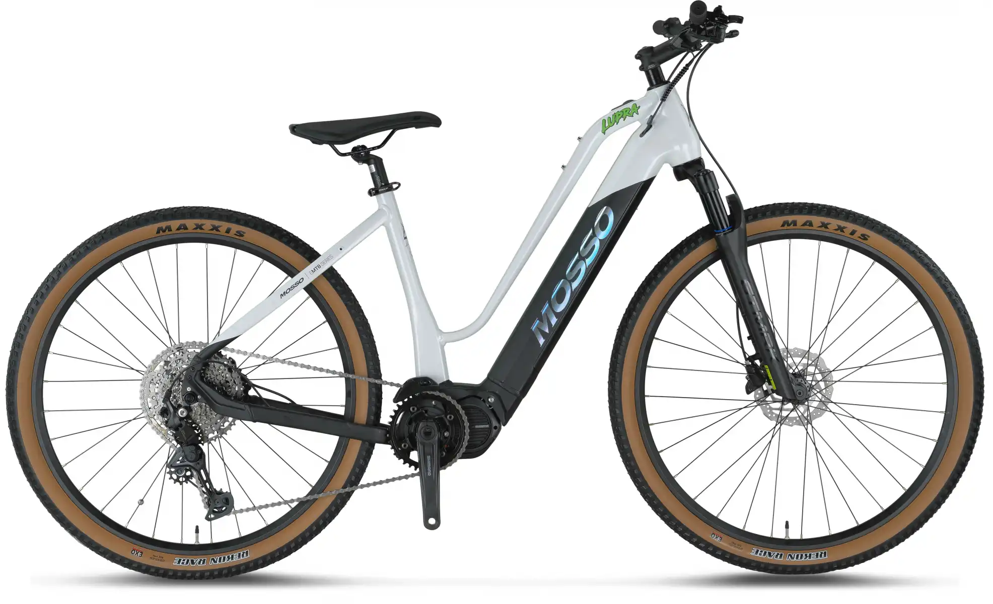 MOSSO E-LUPRA ELEKTRİKLİ KADIN DAĞ BİSİKLET 430H HD 28 JANT 11 VİTES WHITE BLACK