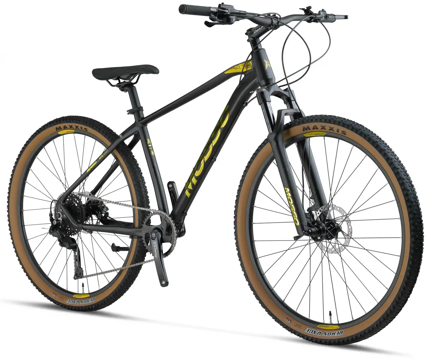 MOSSO GOLD EDITION-29 CUES ERKEK DAĞ BİSİKLETİ 457H HD 29 JANT 9 VİTES MAT SİYAH GOLD