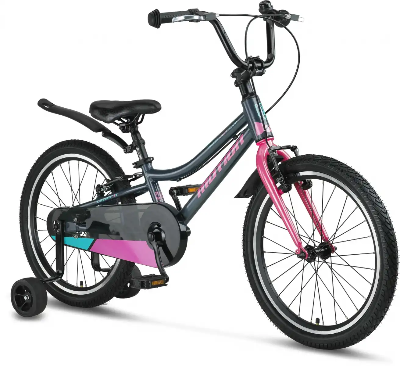 ÜMİT 1674 MOTION KIZ ÇOCUK BİSİKLETİ V 16 JANT ANTRASİT PEMBE