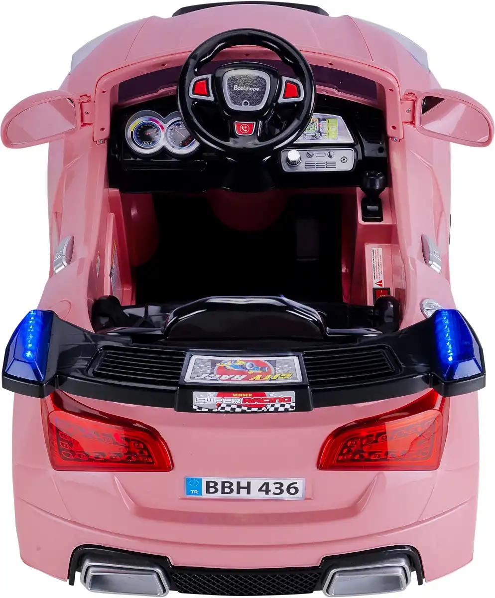 BABYHOPE 436 KUMANDALI 12V AKÜLÜ ARABA PASTEL PEMBE