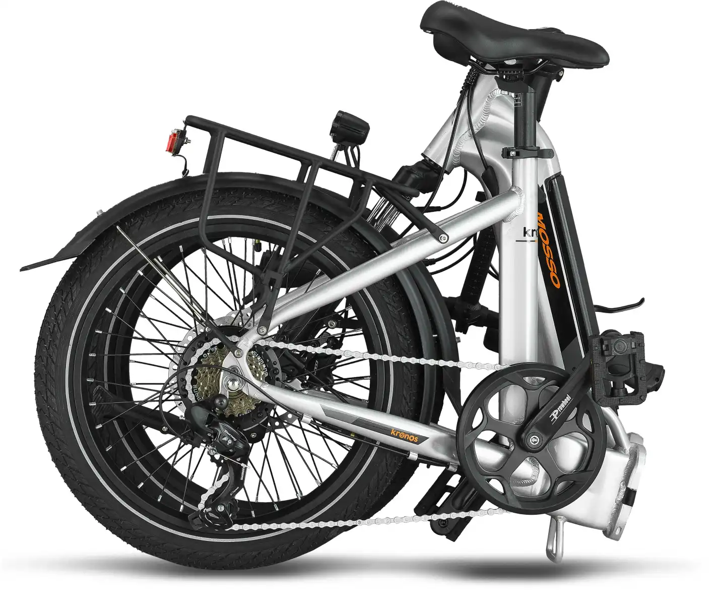 MOSSO KRONOS ELEKTRİKLİ KATLANIR BİSİKLET 390H HYD 20 JANT 7 VİTES SİLVER