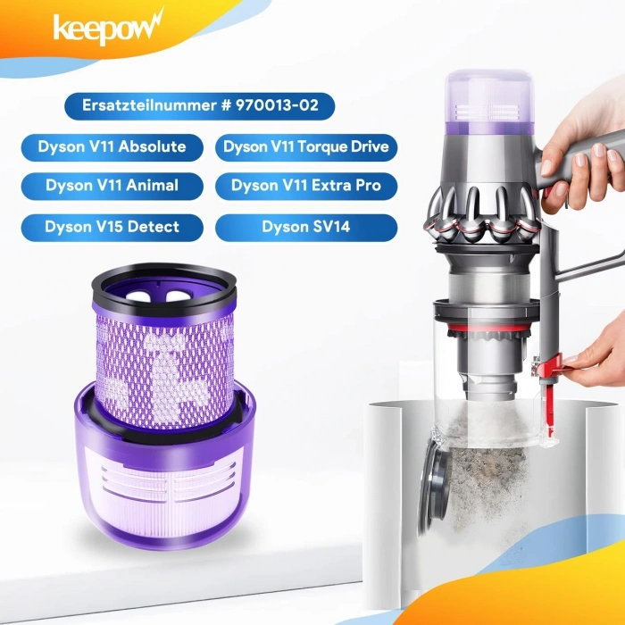 2li Paket Yedek Filtre V11 Absolute, V11 Hayvan, V11 Cyclone 2 Pcs