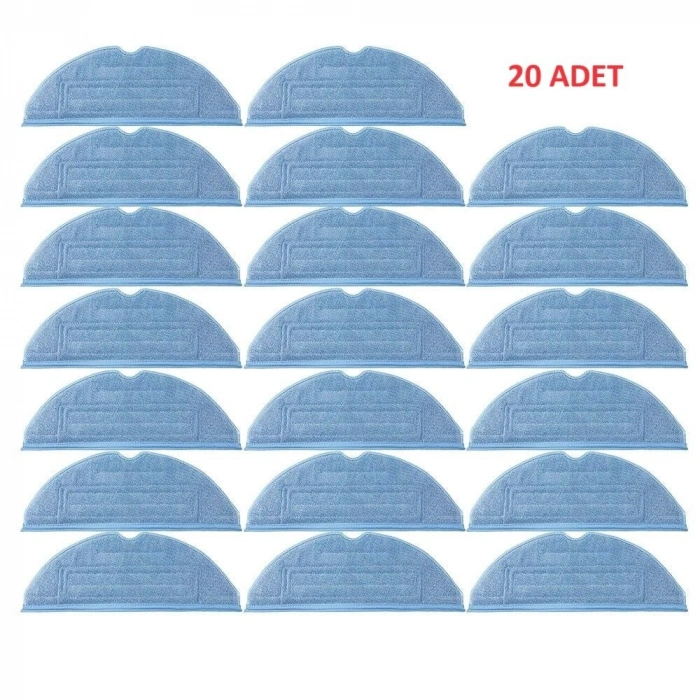 20 Adet Roborock S7 Plus / S7 MaxV  / S7 Pro Uyumlu Mop Paspas Bezi