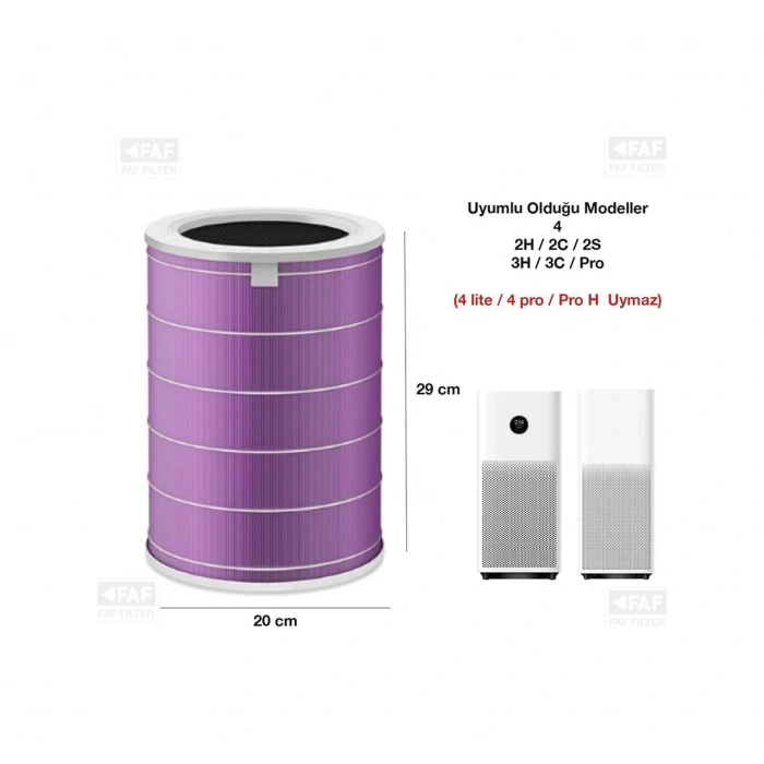 3c Mi Air Purifier 3c Filtre Mor Antibakteriyel