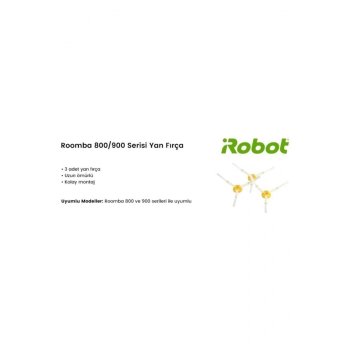 Roomba 570, 580, 600, 610, 625 Serisi Yan Fırça 3lü Paket