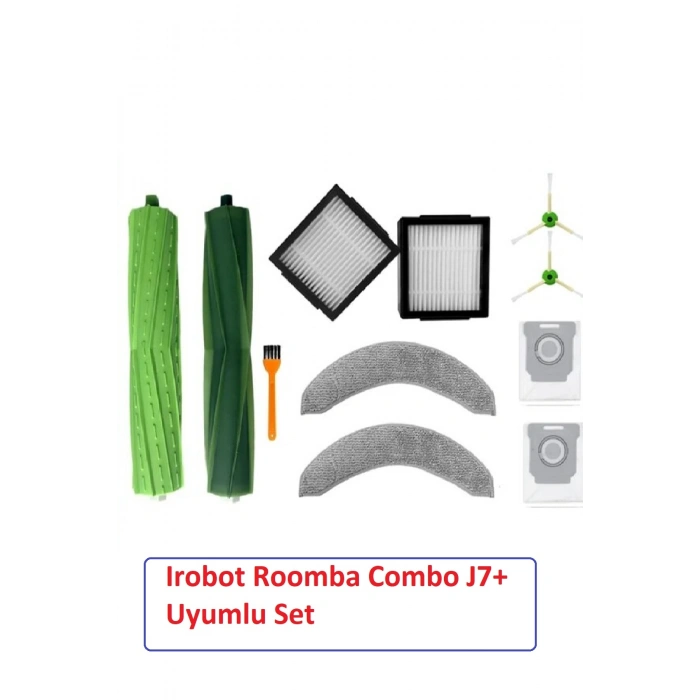 iRobot Roomba Combo J7+ Uyumlu Yedek mop paspas hepa filtre fırça toz torbası