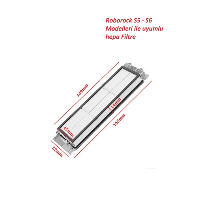 Roborock S5 Max S6 MaxV  S6 Pure Uyumlu Yedek  Parçaları Filtre Fırça Paspas