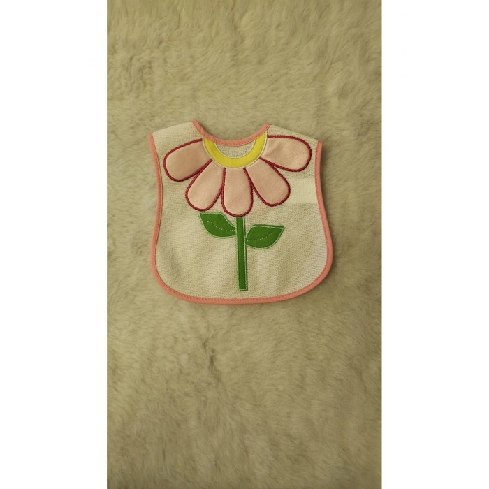 çiçek desenli boyundan çıtçıtlı su geçirmez  Mama önlüğü