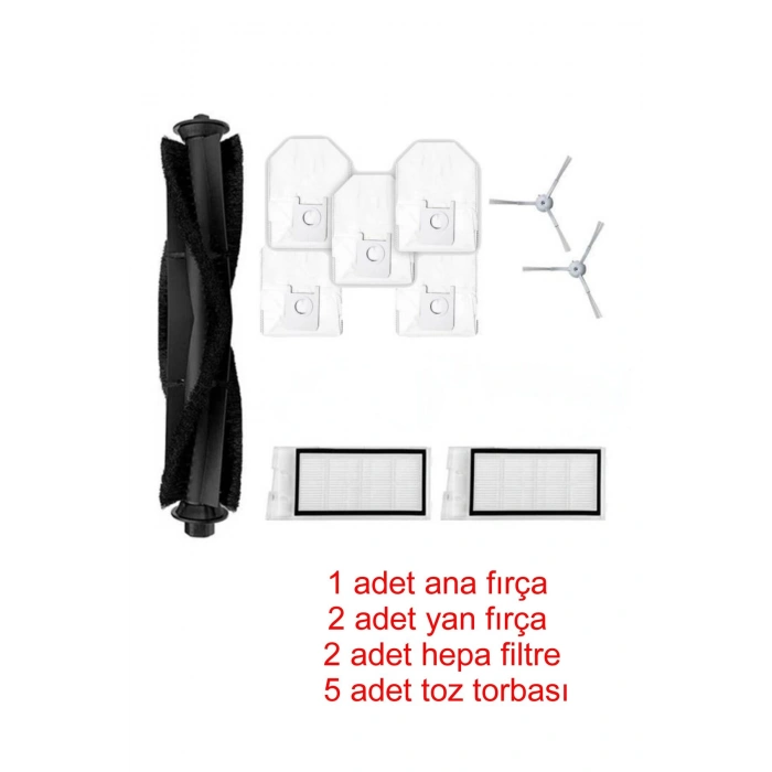 ROIDMI Eve Plus uyumlu yedek fırça filtre toz torbası hybrid
