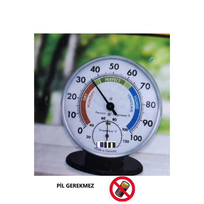 Analog Nem ölçer ve Termometre - pil gerekmez