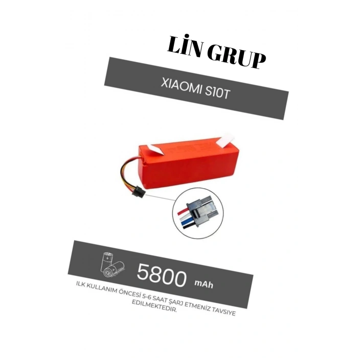 Xiaomi S10T robot süpürge uyumlu batarya pil 5800 mah