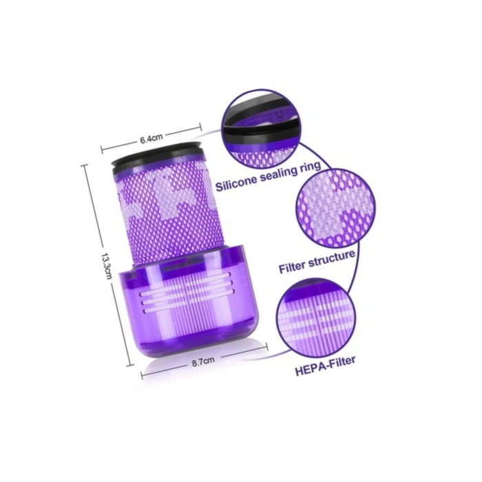Dyson V12 Detect slim absolute modeli uyumlu HEPA Filtre