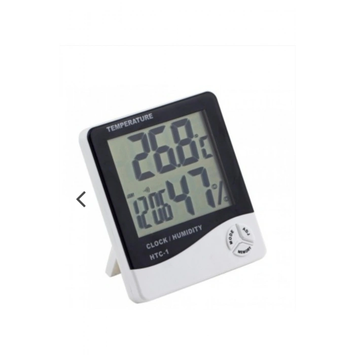 Derece Termometre Isı Nem Saat Alarm Mini Dijital Termometre Nem Ölçer Oda Sıcaklığı