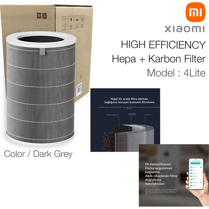 Mi Smart Air Purifier 4 Lite Orjinal Filtre ( Xiaomi Türkiye Garantili )