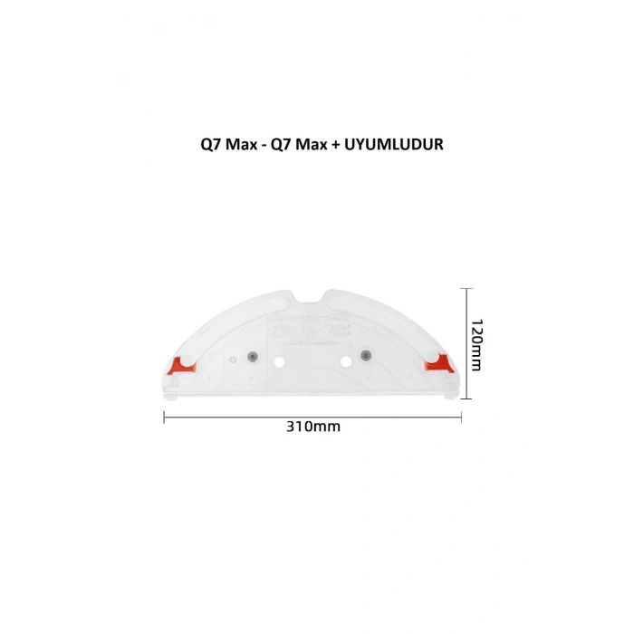 Lin Grup Roborock Q7 Max Ve Q7 Max Plus + Uyumlu Su Deposu - Mop Tutucu Aparat Ve Paspas 4 Adet