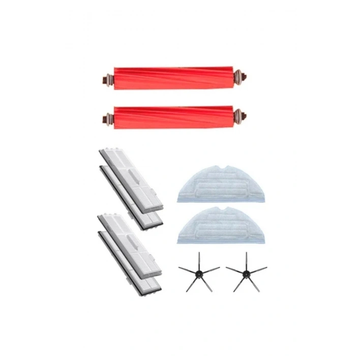 Lin Grup Roborock S7 Sonic Mopping S7 + S7 Maxv S7 Pro Uyumlu Yedek Hepa Filtre Fırça Mop Paspas Seti