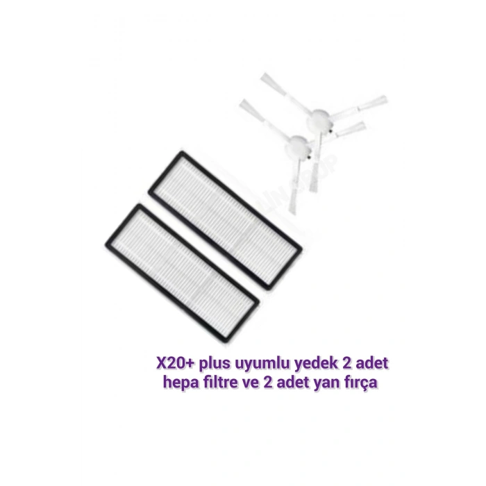Lin Grup Xiaomi X20+ Plus Uyumlu Yan Fırça Yer Fırçası Ve Hepa Filtre