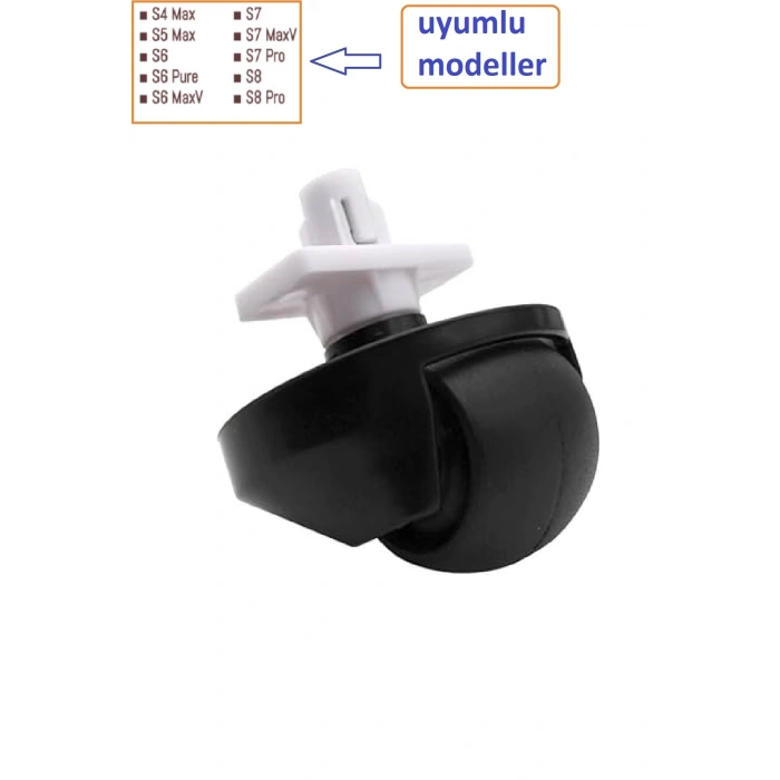Lin Grup Robocork S5 Max S6 Maxv S7 Sonic Mopping Q7 S8 Uyumlu Ön Teker (Plastik Ile)