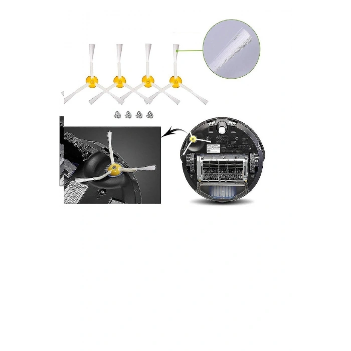 Lin Grup Irobot Roomba 600 Serisi, 605 610 615 616 620 621 625 630 635 640 650 660 665 670 Uyumlu Yedek Parça
