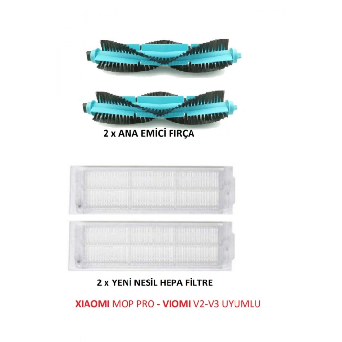 Lin Grup Xıaomı Mop Pro Ve Vıomı V2-V3 Uyumlu Ana Emici Fırça - Hepa Filtre