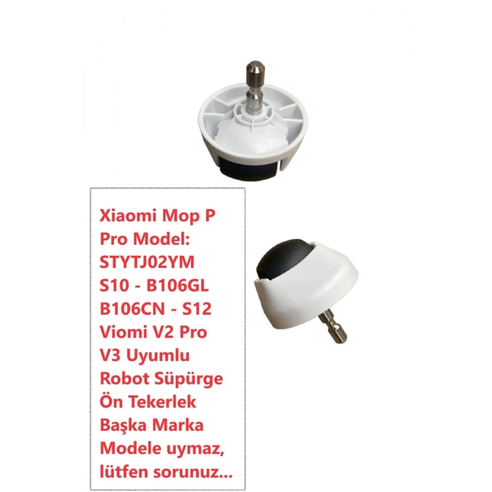 Lin Grup Xiaomi Mop P Pro Stytj02Ym Viomi V2 Pro V3 S10 B106Gl B106Cn S12 Uyumlu Ön Teker Tekerlek