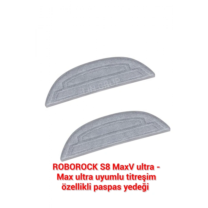 Lin Grup Roborock Maxv Ultra Uyumlu Titreşim Özellikli Mop Paspas Yedek 2 Adet