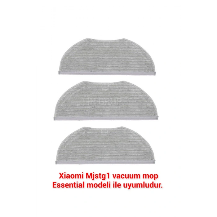 Lin Grup Xiaomi Mi Robot Vacuum Mop Essential Modeli Ile Uyumlu Mop Paspas Bezi 3 Adet