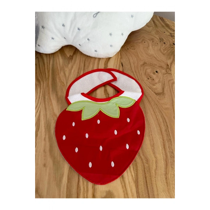 Lin Grup Bebek Mama Önlüğü Çilek Figürlü