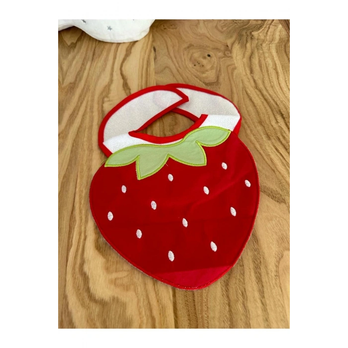 Lin Grup Bebek Mama Önlüğü Çilek Figürlü
