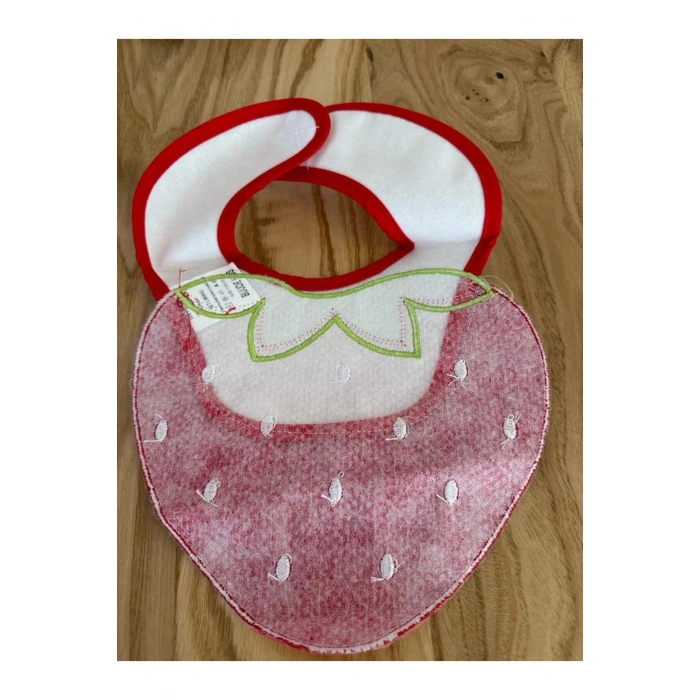 Lin Grup Bebek Mama Önlüğü Çilek Figürlü