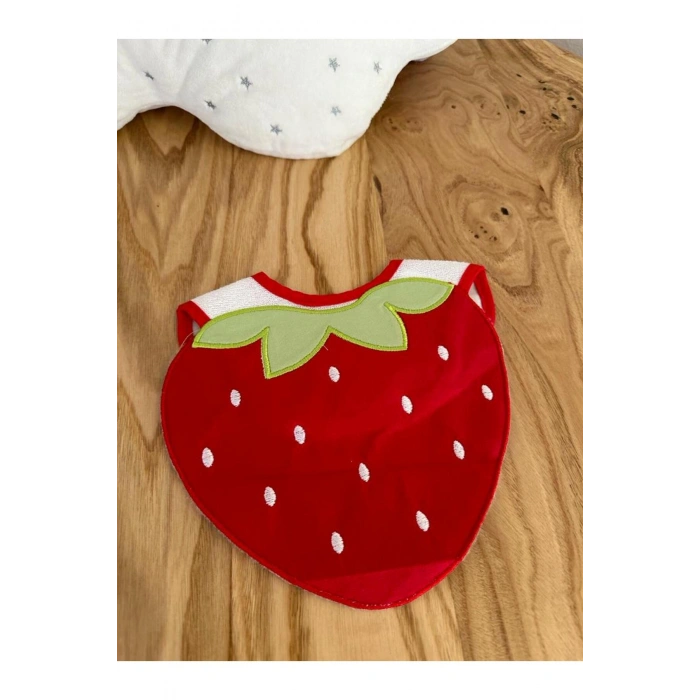Lin Grup Bebek Mama Önlüğü Çilek Figürlü