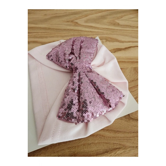 Lin Grup Kız Bebek Fiyonklu Pullu Bone