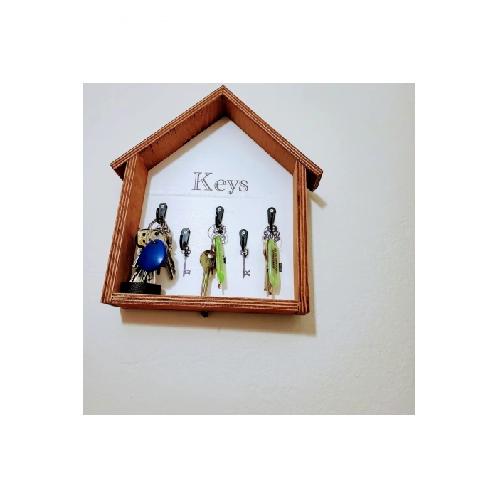 Lin Grup Anahtarlık - Anahtar Dolabı, Anahtarlık Askısı - Ahşap 27 X 24 Cm