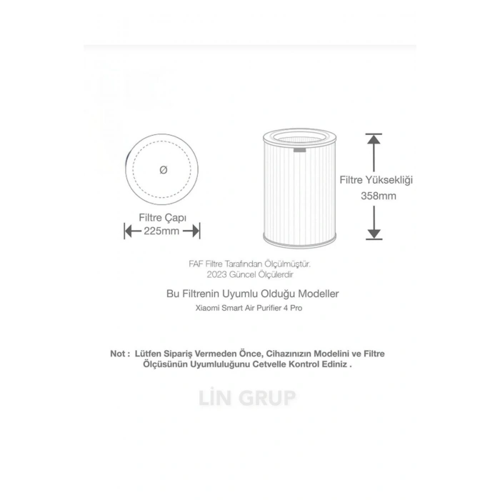 Air purifier 4 pro hava filtresi yedek