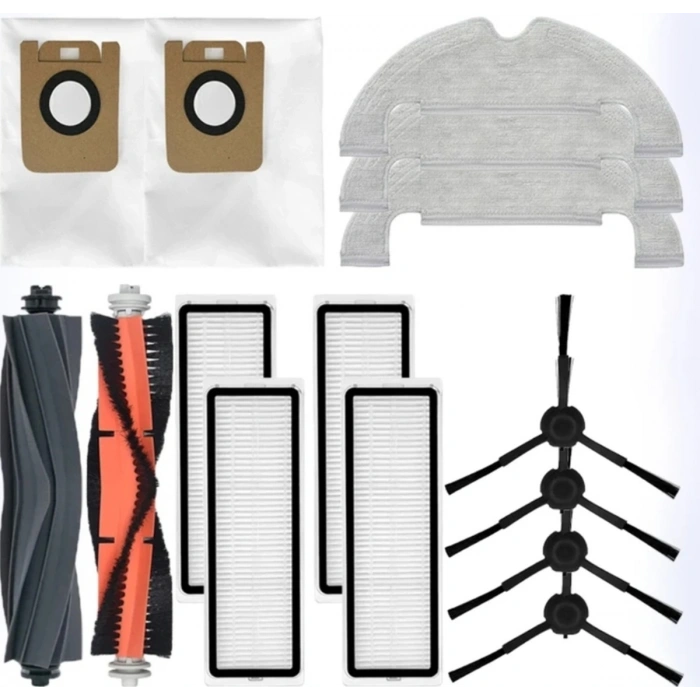 D10s Plus Uyumlu Yedek Fırça Filtre Toz Torbası Mop Set
