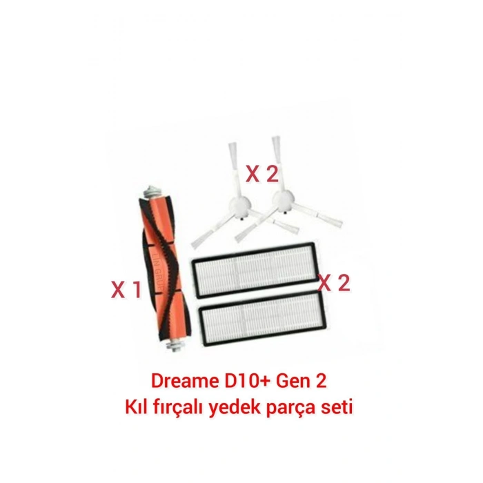 Dream e D10+ plus Gen 2 robot süpürge KIL fırça yedek seti