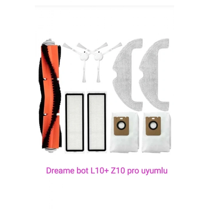 Dreame bot Z10 Pro L10 Plus + Yedek Fırça Filtre Toz Torbası