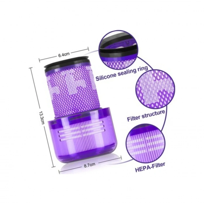 Dyson V12 Uyumlu Detect Slim Absolute Modeli  Hepa Filtre