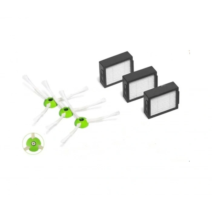 Irobot I3 I5 I7 + Plus J7+ Plus E5 E6 E7 I8+ Plus Uyumlu Hepa Filtre Yan Fırça Seti