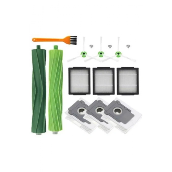 Irobot I3+ I7+ I8+ E5 E6 Yedek Filtre Fırça Toz Torbası Set - Uyumlu