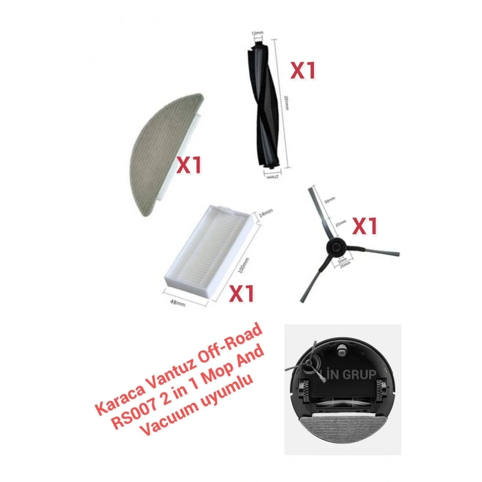 Karaca Vantuz Off-Road RS007 2 in1 Mop And Vacuum yedek seti