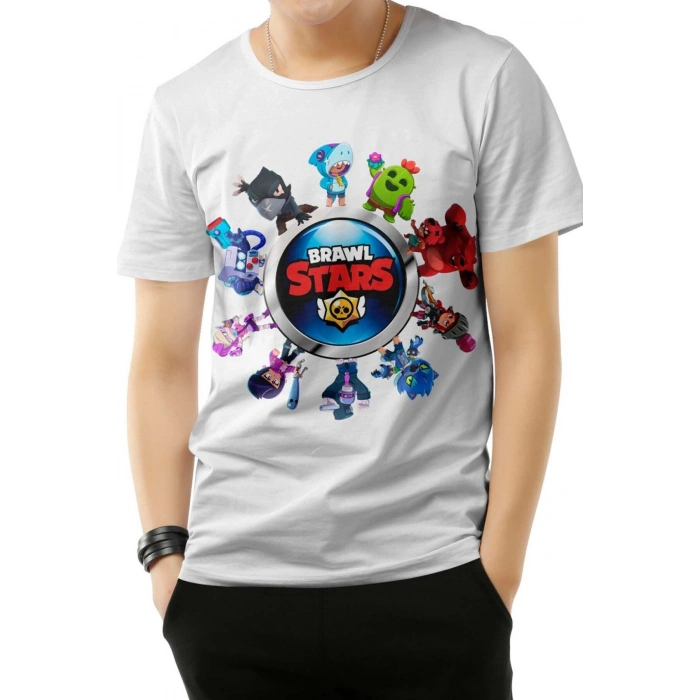 Kız-erkek Browl Stars Baskılı Tişört T-shirt
