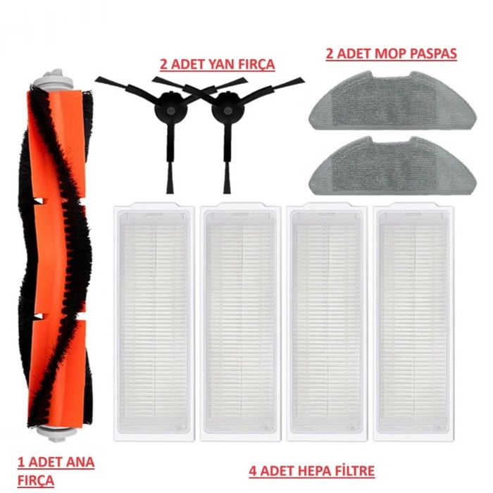 Mi Robot Vacuum Xiaomi Mop 2 MJST1SHW Uyumlu Yedek Parça set