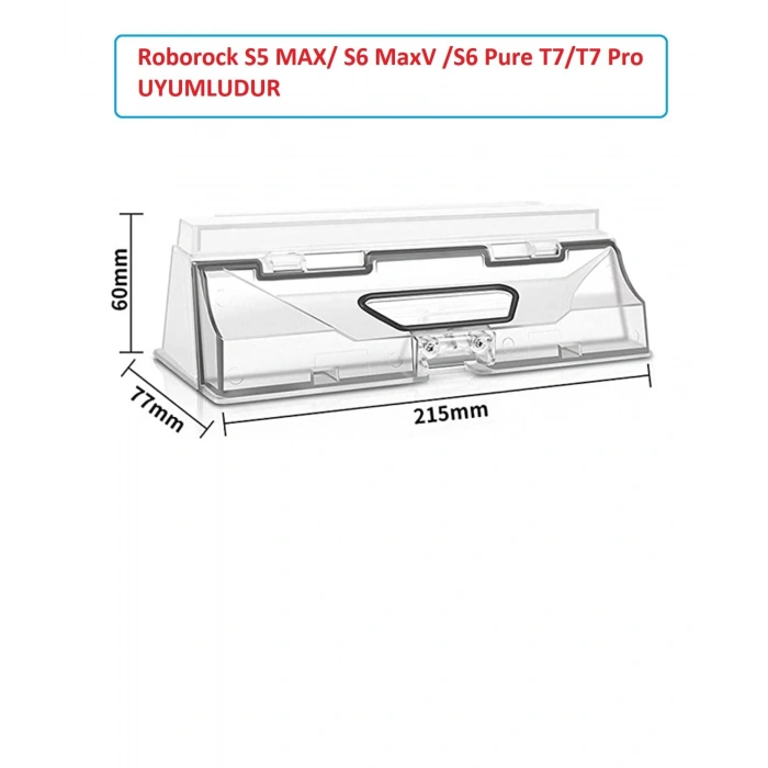 Roborock S5 Max ve S6 MaxV S6 Pure Uyumlu Toz Haznesi